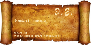 Dombai Emese névjegykártya