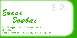 emese dombai business card